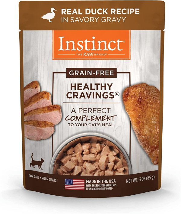 Healthy Cravings Grain Free Recipe Variety Pack Natural Wet Cat Food Topper by Nature's Variety, 3 oz. Pouches (Pack of 12)