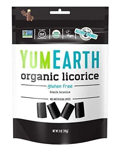 Organic Gluten Free Licorice, Black Licorice, 5 Ounce, 6 pack- Allergy Friendly, Non GMO, Vegan (Packaging May Vary)