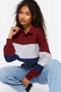 Colorblock Cropped Pullover