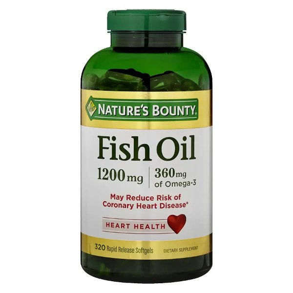 Fish Oil 1200 mg Dietary Supplement Softgels