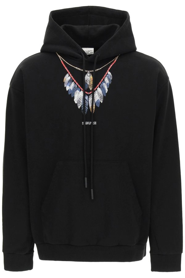 double chain feathers hoodie