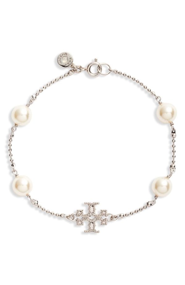 Milgrain Imitation Pearl Rosary Bracelet