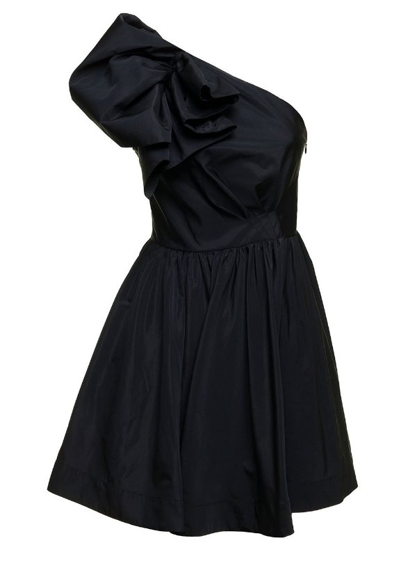 One-Shoulder Taffeta Mini Dress