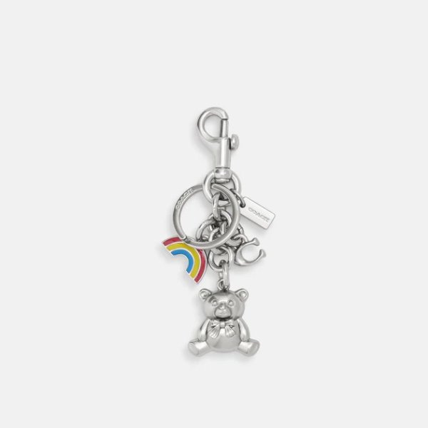 rainbow bear cluster bag charm