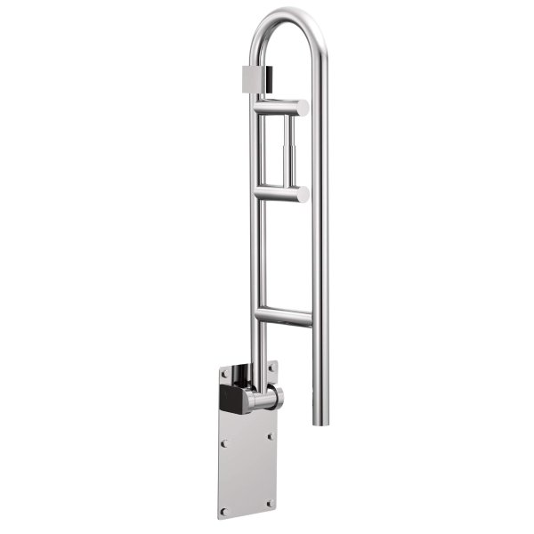 R8962FD Home Care 30-Inch Flip-Up Bathroom Grab Bar with Toilet Paper Holder, Stainless
