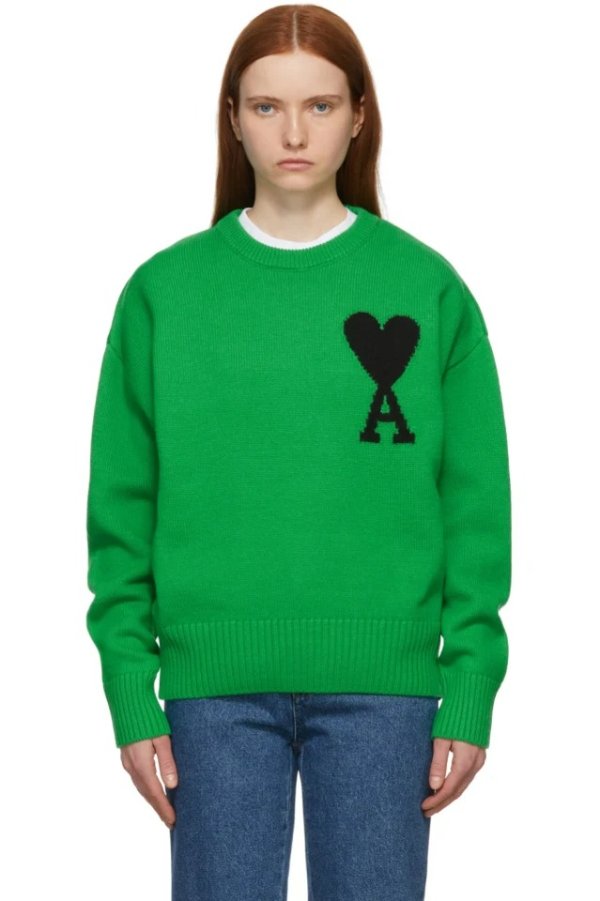 Green & Black Ami de Coeur Sweater