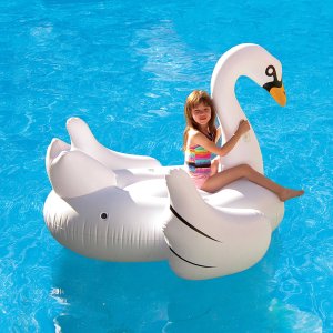 Elegant Giant Swan 73" Inflatable Ride-On Pool Float