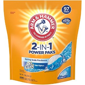 Arm & Hammer Laundry Detergent Plus OxiClean Power Paks, Fresh Scent, 97 Count