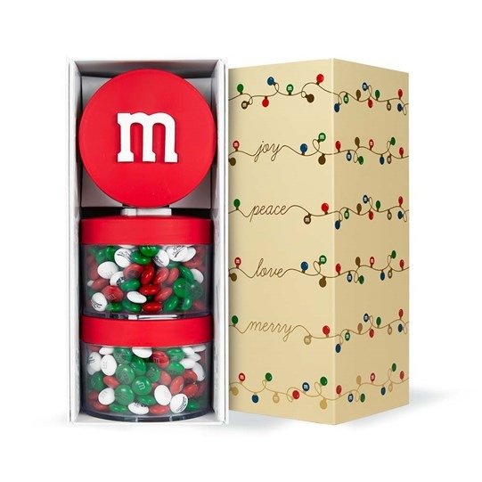 Personalizable M&M’S Stack ‘M in Holiday Gift Box - mms.com