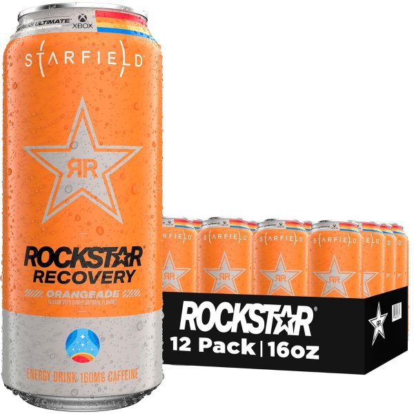 Rockstar 能量饮料橙味16oz 12罐