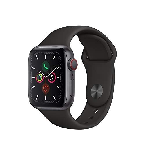 Watch Series 5 (GPS + Cellular, 40mm) - Space Black Stainless Steel Case with Black Sport Band