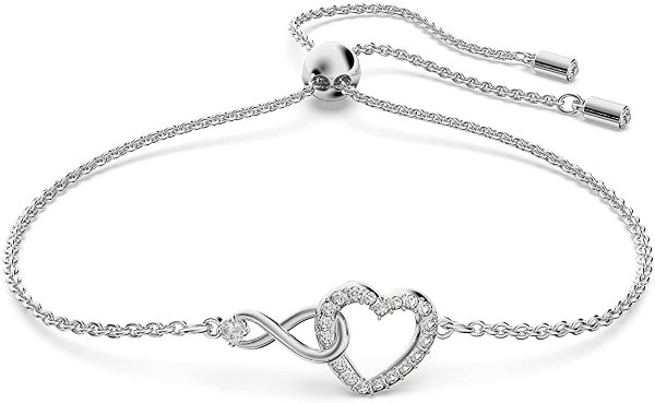 SWAROVSKI Infinity Heart Jewelry Collection, Rose Gold & Rhodium Tone Finish, Clear Crystals
