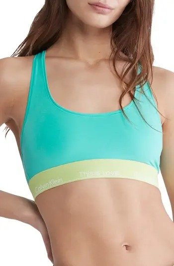This is Love Contrast Band Sports Bra