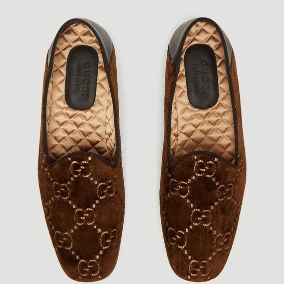 GG Velvet Loafers in Brown | LN-CC