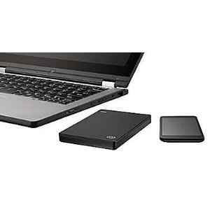 Seagate Backup Plus Slim 1TB Portable USB 3.0 External Hard Drive with Mobile Device Backup, Black (STDR1000100)