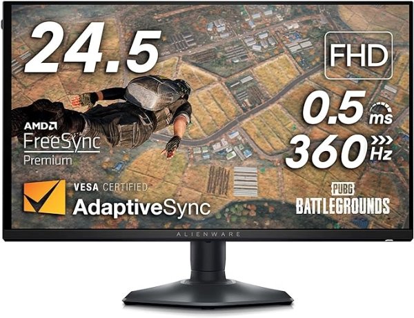 AW2523HF Gaming Monitor - 24.5-inch (1920 x 1080) 360Hz Display (DP 1.4), 1ms Response Time, AMD Free Sync, Preset OSD Modes, Height/Tilt/Swivel/Pivot Adjustability - Dark Side of The Moon