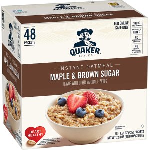 Quaker 即食枫叶红糖燕麦片 48包装