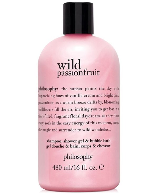 wild passionfruit 3-in-1 shampoo, shower gel and bubble bath, 16 oz., Created for Macy's