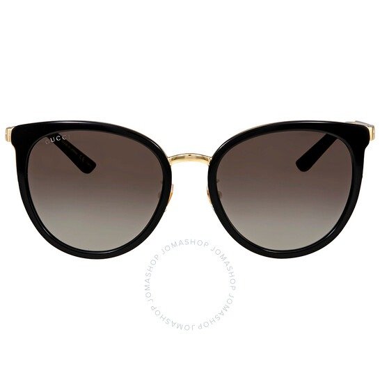 Grey Gradient Round Ladies Sunglasses GG0077SK 001 56