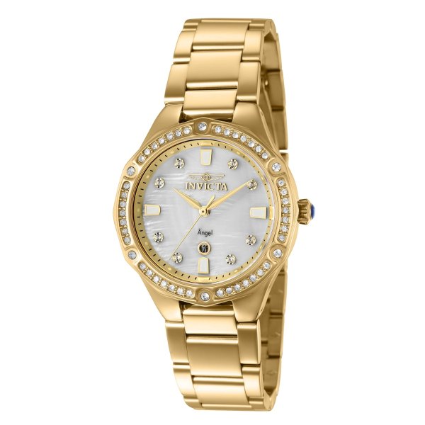 Angel Women's Watch w/ Mother of Pearl Dial - 35mm, Gold (40396)
