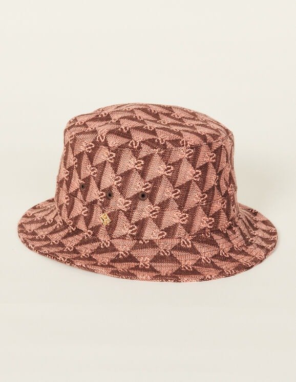 Jacquard fabric bucket hat