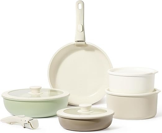 11pcs Pots and Pans Set, Nonstick Kitchen Cookware Sets with Detachable Handles, Induction Cookware, Pans for Cooking, Cooking Pot