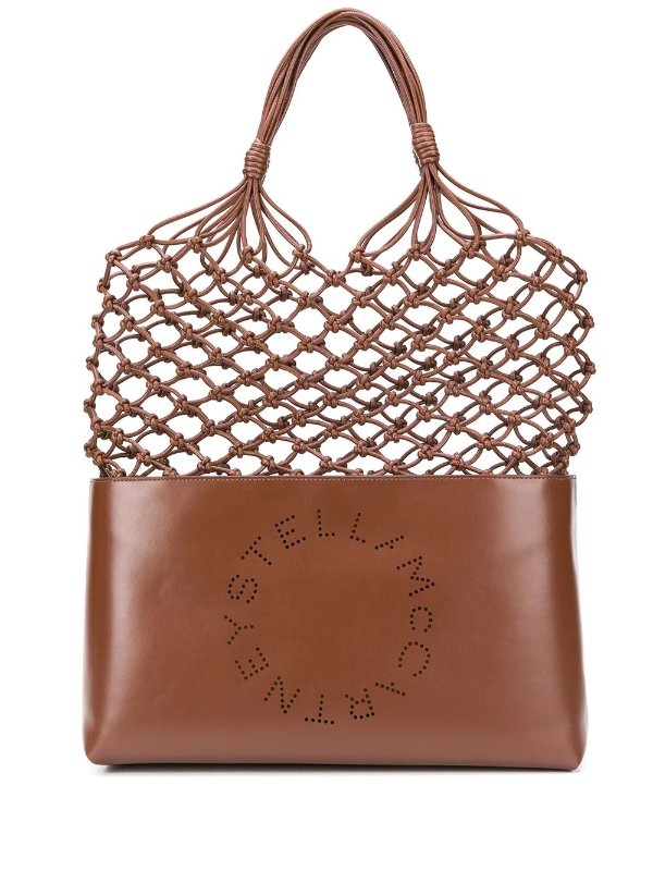 Stella Logo knotted net tote bag