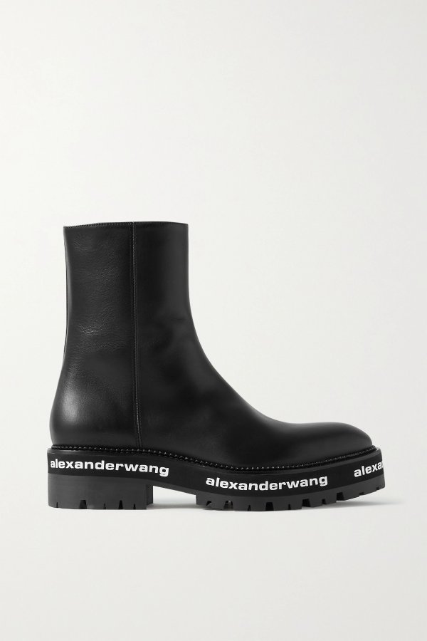 Sanford logo-print leather ankle boots