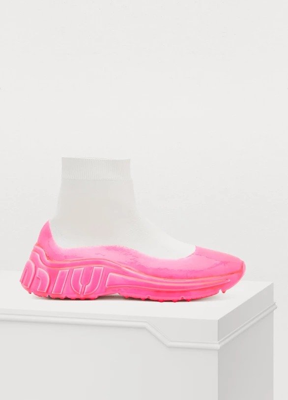 Neon sock sneakers