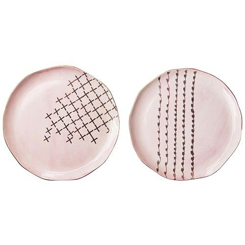 CLOSEOUT! Spring Soiree Pink & Gold Set of 2 Salad Plates, Created for Macy's