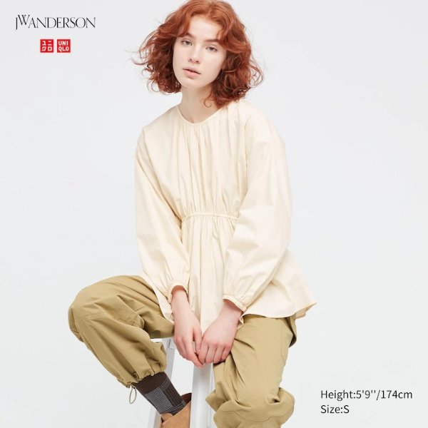 WOMEN GATHERED LONG-SLEEVE BLOUSE (JW ANDERSON)