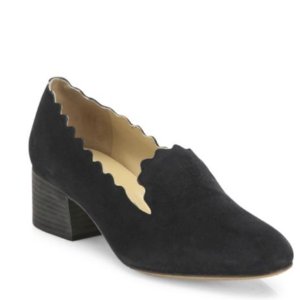 Chloé Lauren Scalloped Suede Loafers @ Saks Off 5th