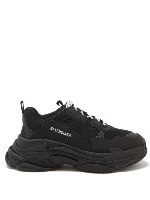 Triple S faux-leather and mesh trainers | Balenciaga