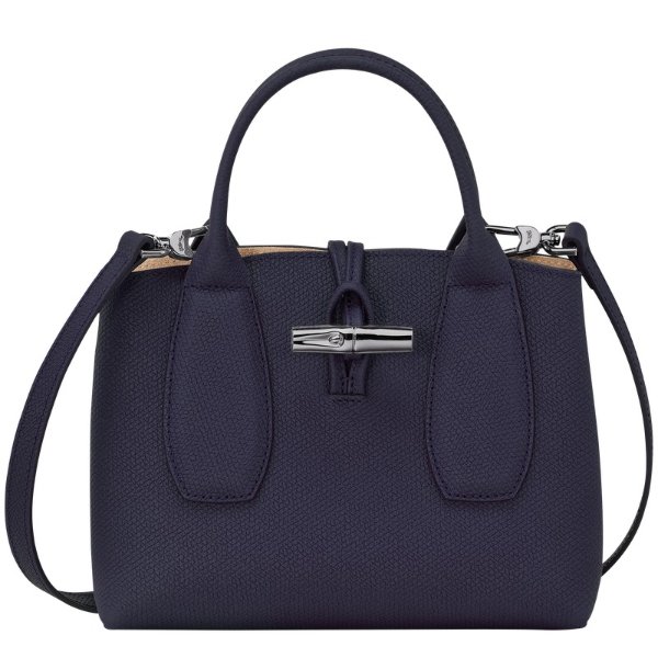 Roseau S Handbag Bilberry - Leather
