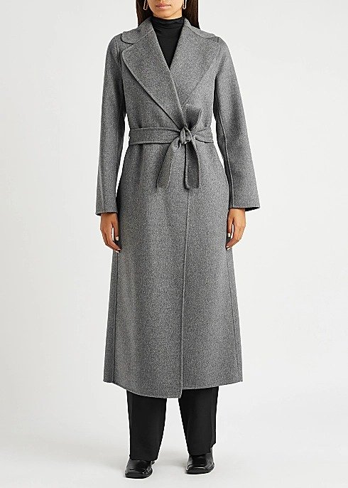 Poldo grey melange wool coat