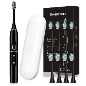 Kingheroes Electric Toothbrush Set, Comes with 8 Brush Heads