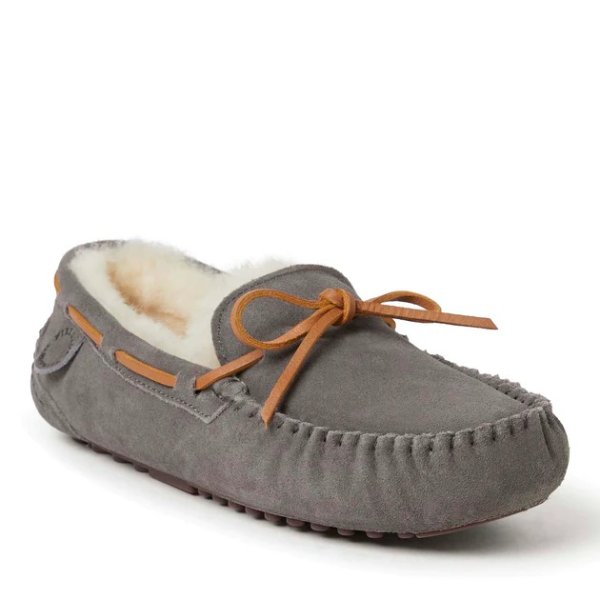 fireside by men's victor genuine shearling moccasin with tie