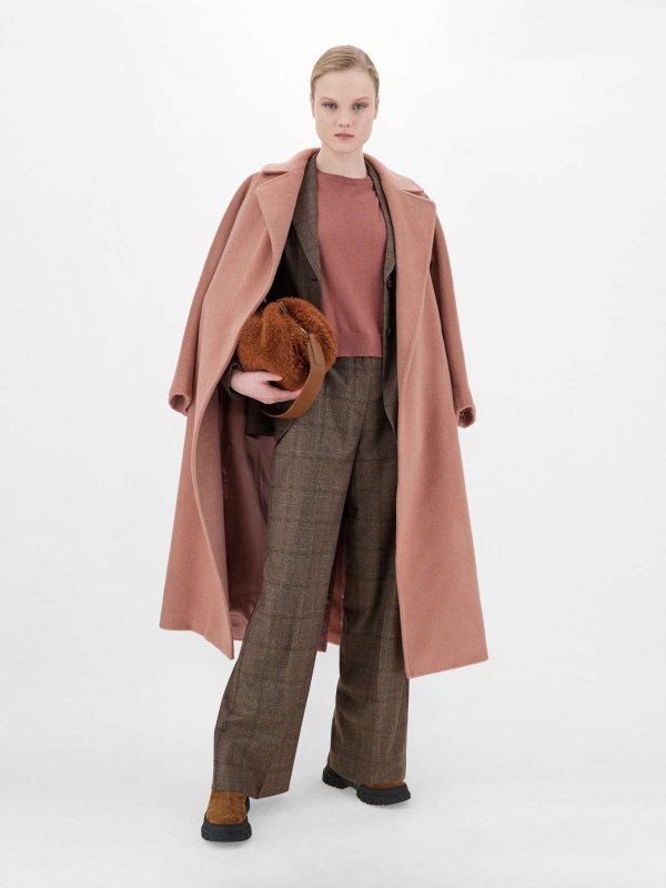 Wool, alpaca and mohair coat, antique rose - "DIEGO" Max Mara