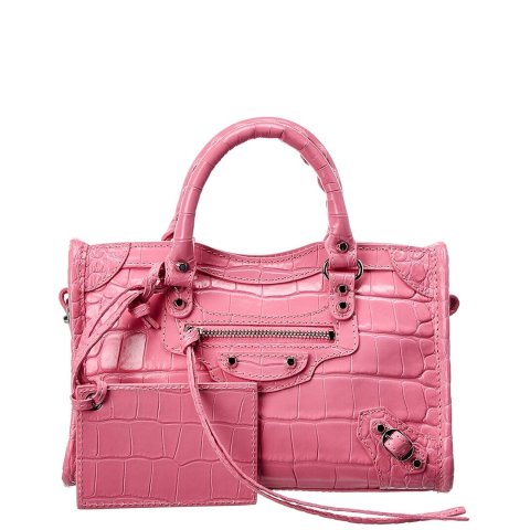 BalenciagaClassic City Nano Croc-Embossed Leather Shoulder Bag