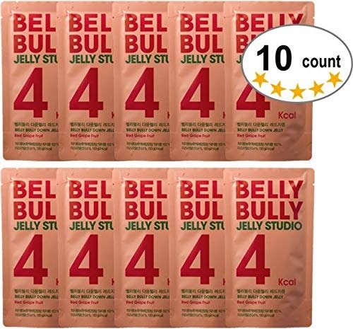 (2019 New Package) BELLY BULLY Down Jelly Erythritol-No Sugar, Low Calorie, Diet Jelly Drink Healthy Snack for Losing Weight (Red Grapefruit)
