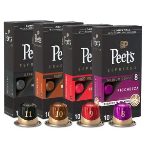 Peet's Coffee Gifts, Bestseller's Espresso Coffee Pods Variety Pack 8-11, 40 Count