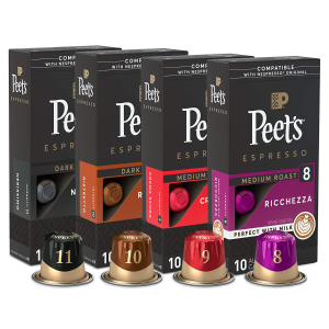 Peet's Coffee Espresso Capsules Variety Pack, 40 Count