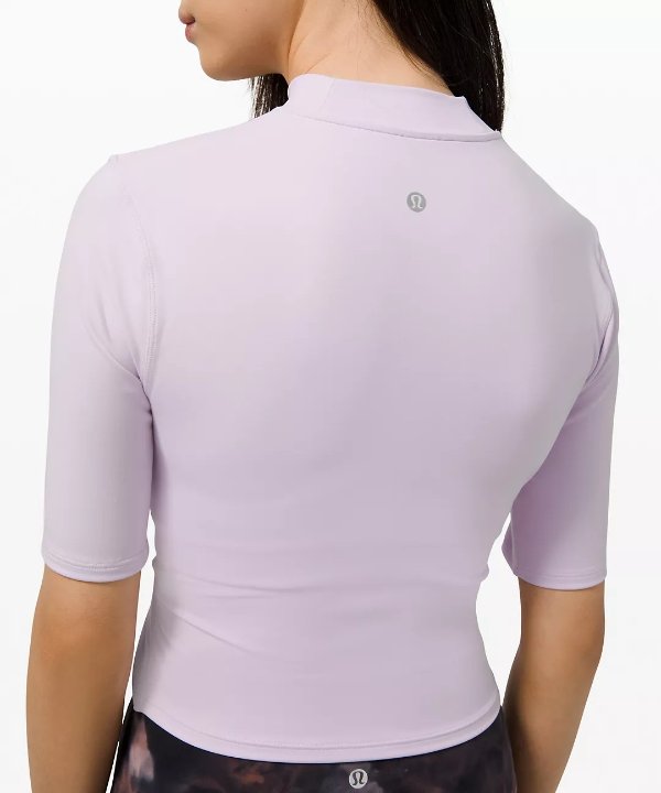 Wrap Front Mock Neck Crop Short Sleeve | Women's Short Sleeve Shirts | lululemon