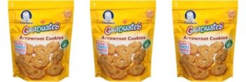 (3 Pack) Gerber Graduates Arrowroot Cookies, 5.5 oz