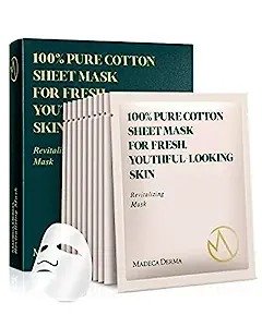 Derma 10 Pack Revitalizing Mask - Face Mask Sheet Korean Skincare - Hydrating Facial Mask for Dry Skin/All Skin Types - Instant Repairing & Moisturizing with Soothing Centella Asiatica - by Dongkook