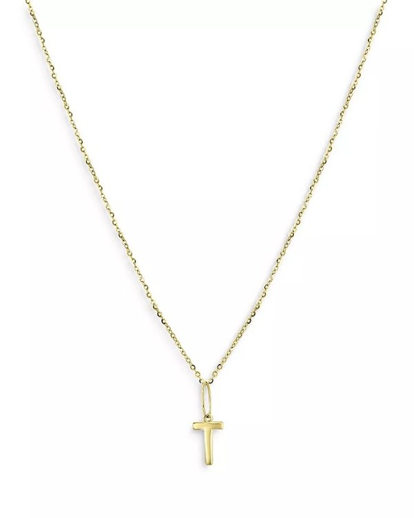 Initial Pendant Necklace in 14K Yellow Gold, 16-18" - 100% Exclusive