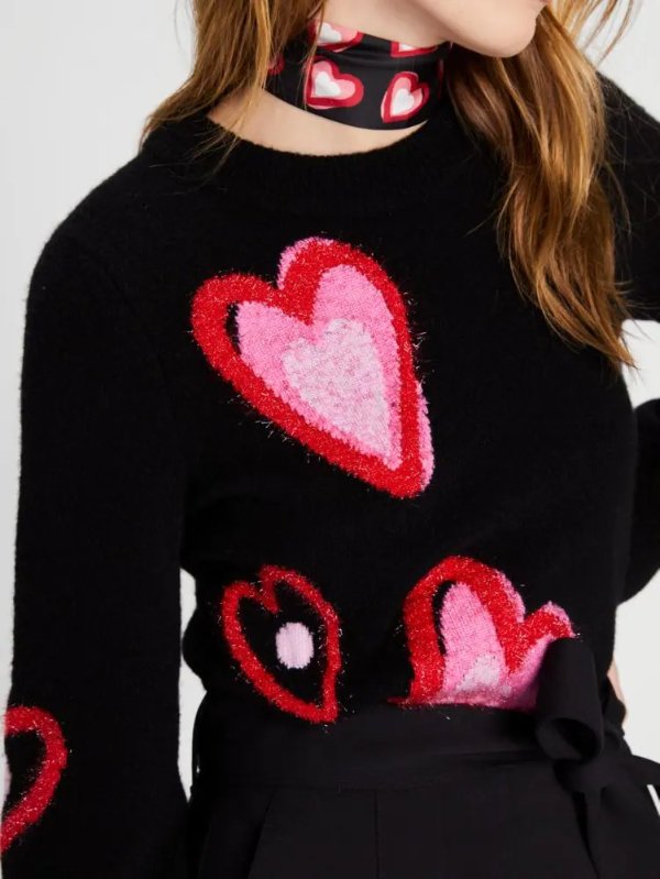 kate spade Kate Spade Overlapping Hearts Sweater $