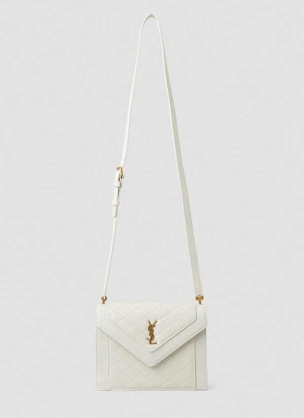 Gaby Quilted Shoulder Bag in White
