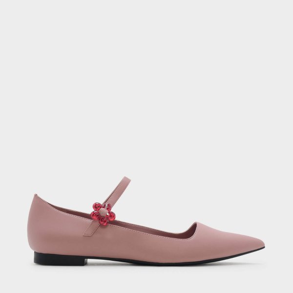 Pink Mary Jane Pointed Pumps |CHARLES & KEITH
