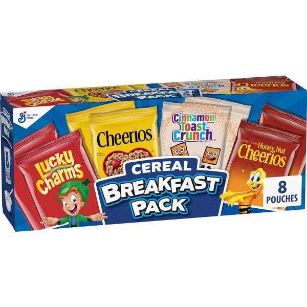 General Mills Breakfast Cereal Variety Pack 9.14 oz (8 Pouches)